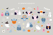 Halloween Bats & Ghosts Cliparts, a Graphic by danceyourlife (Thumbnail 9 of 10)