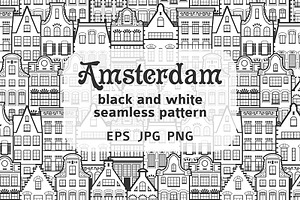 Seamless Pattern Of Holland Houses