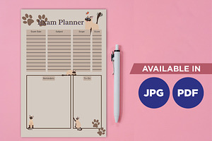 Exam Planner For Printing