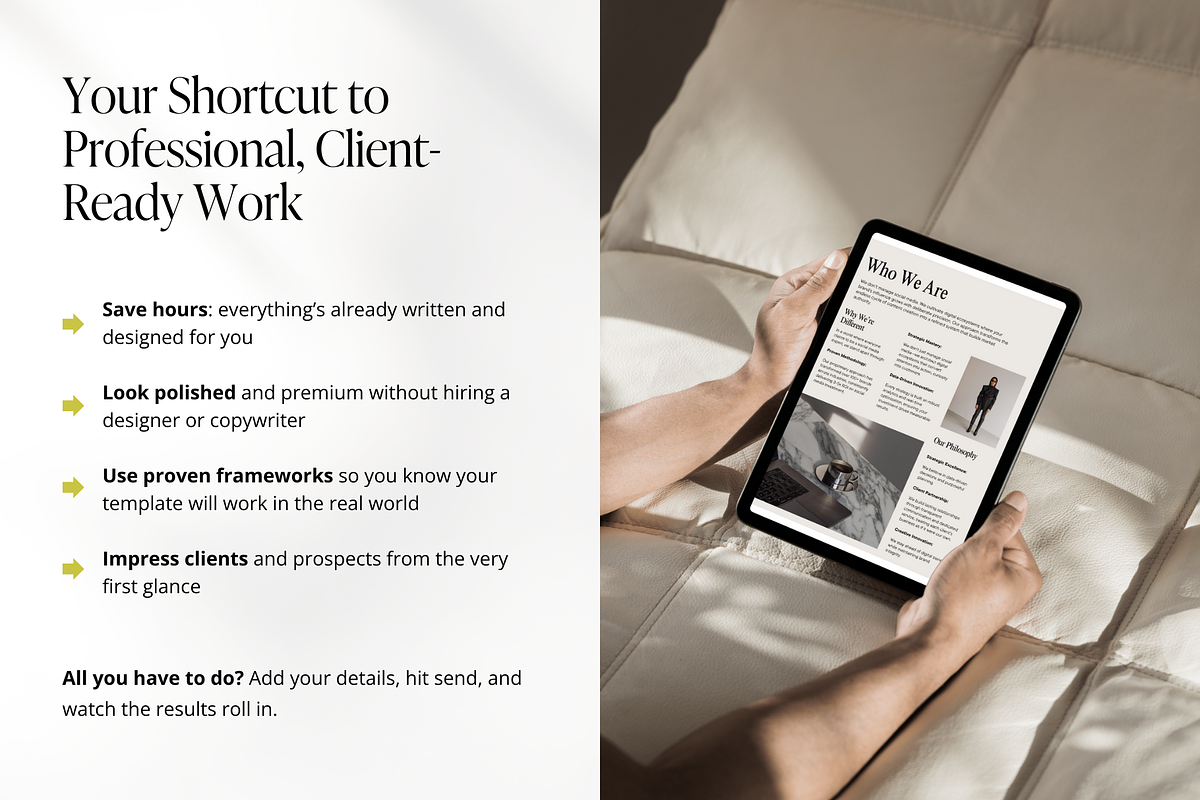 Service & Pricing Guide Template for Social Media Managers | Editable Canva Brochure preview 5