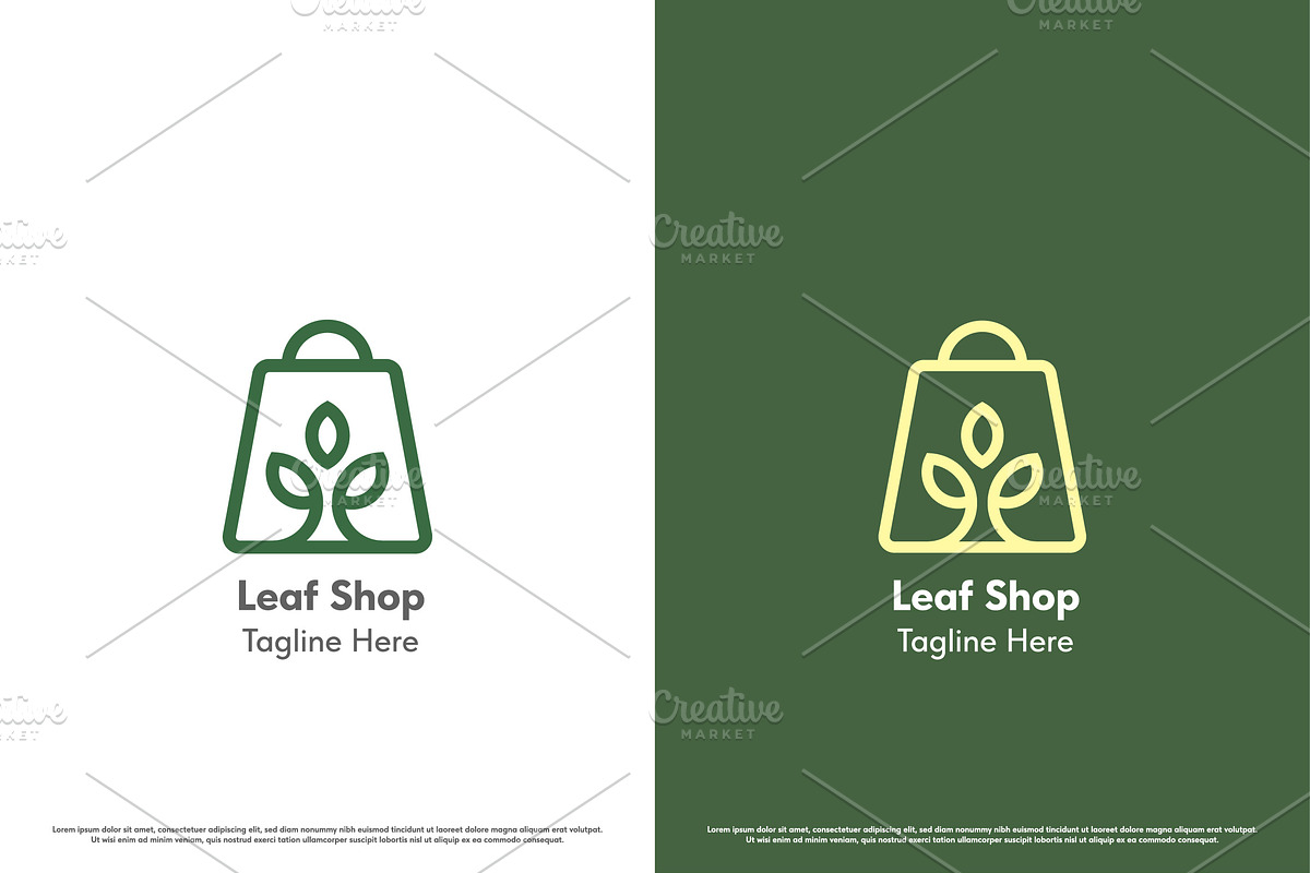 Plant Shop Bag Logo Design Icon, a Branding & Logo Template by Morvana Crew