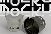 Galvanized Metal Bucket Mockup, a Household Mockup by hiddemaru (Thumbnail 3 of 4)