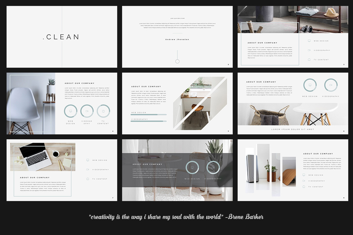 Clean - Creative Keynote Template, a Presentation Template by desvibes (Photo 2 of 10)