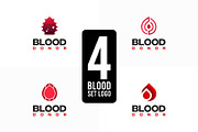 Set of Blood Donor logo designs, a Branding & Logo Template by Lucky Creative (Thumbnail 1 of 5)