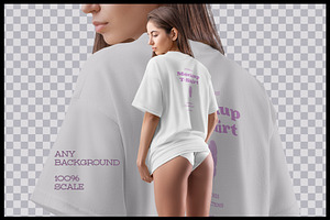 7 Mockups Woman T-Shirt Oversize