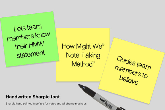 Handwritten font "Sharpie" for notes preview 2