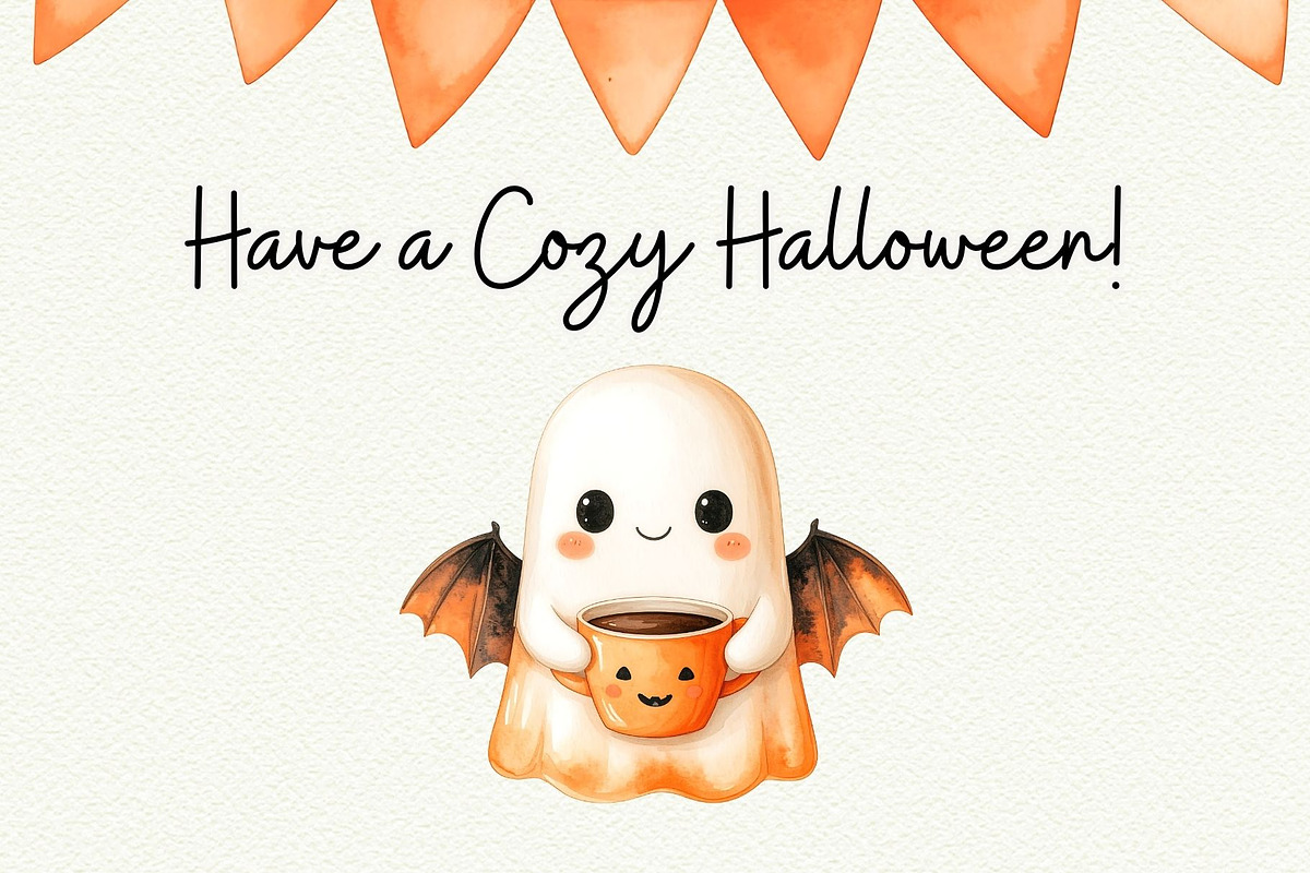 Cute Ghost Cafe, a Seasonal Illustration by Anna Design Studio (Photo 13 of 13)