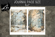 Winter Forests, Grunge Journal Pages, a Seasonal Illustration by Digital Art Mahdiseño (Thumbnail 5 of 9)