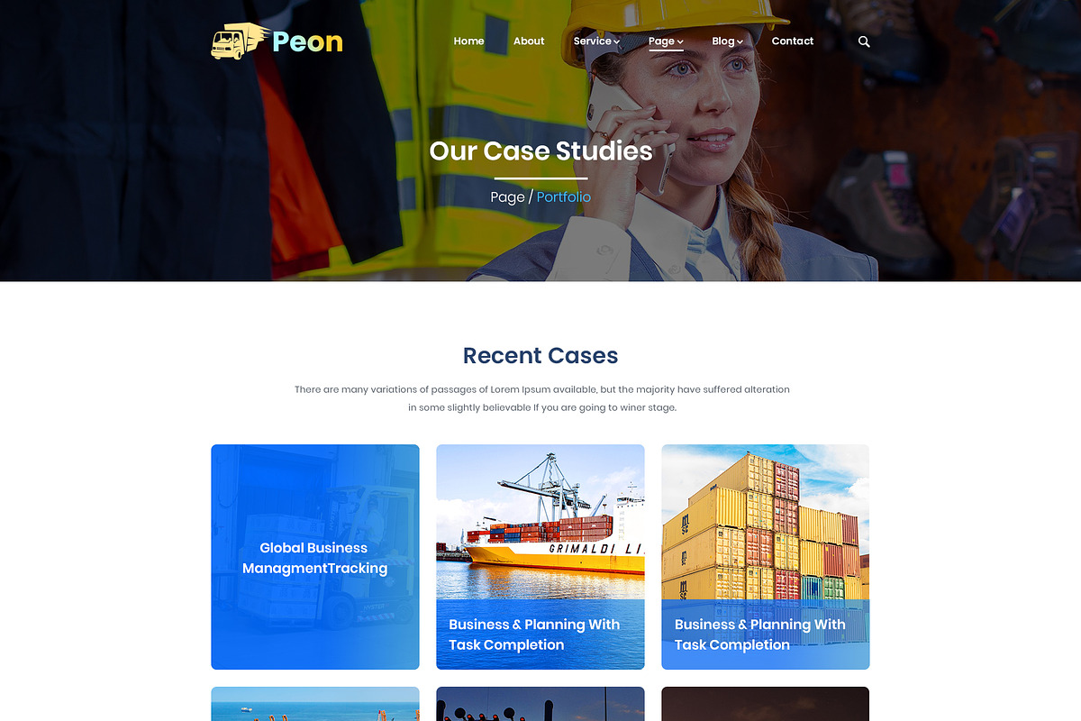 Peon - Logistic PSD Template, a Landing Page Template by Andit themes (Photo 33 of 34)