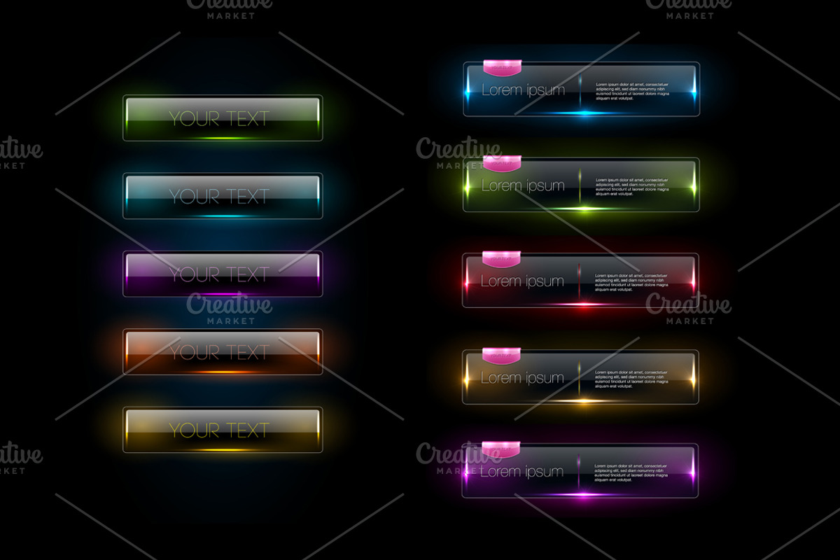 Glass Buttons Vector Collection, a Templates & Theme by lissius (Photo 5 of 7)