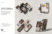 Phone Screen Presentation Mockup, an iPhone Mockup by Jestdio (Thumbnail 1 of 16)