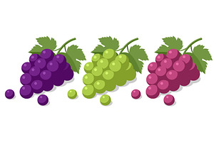 Isometric vector set of purple, a Food Illustration by Golden Sikorka