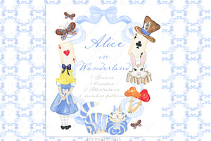 Alice In Wonderland Watercolor Art