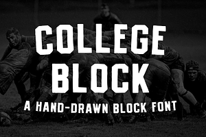 COLLEGE BLOCKA Vintage Block Font