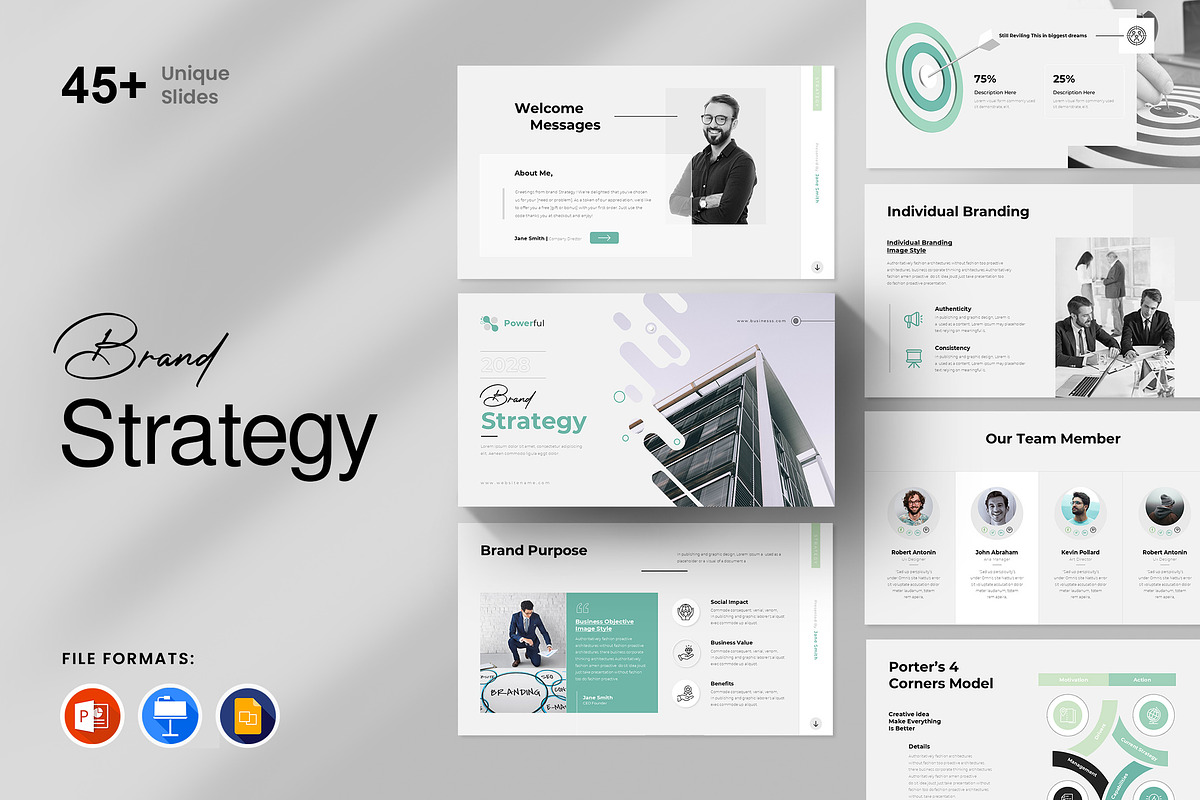Brand Strategy Presentation Template, a Presentation Template by GenerousArt (Photo 1 of 8)