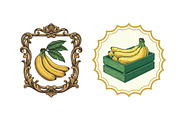 Vintage Banana Label Printable, an Illustration by SinaCreation (Thumbnail 4 of 6)