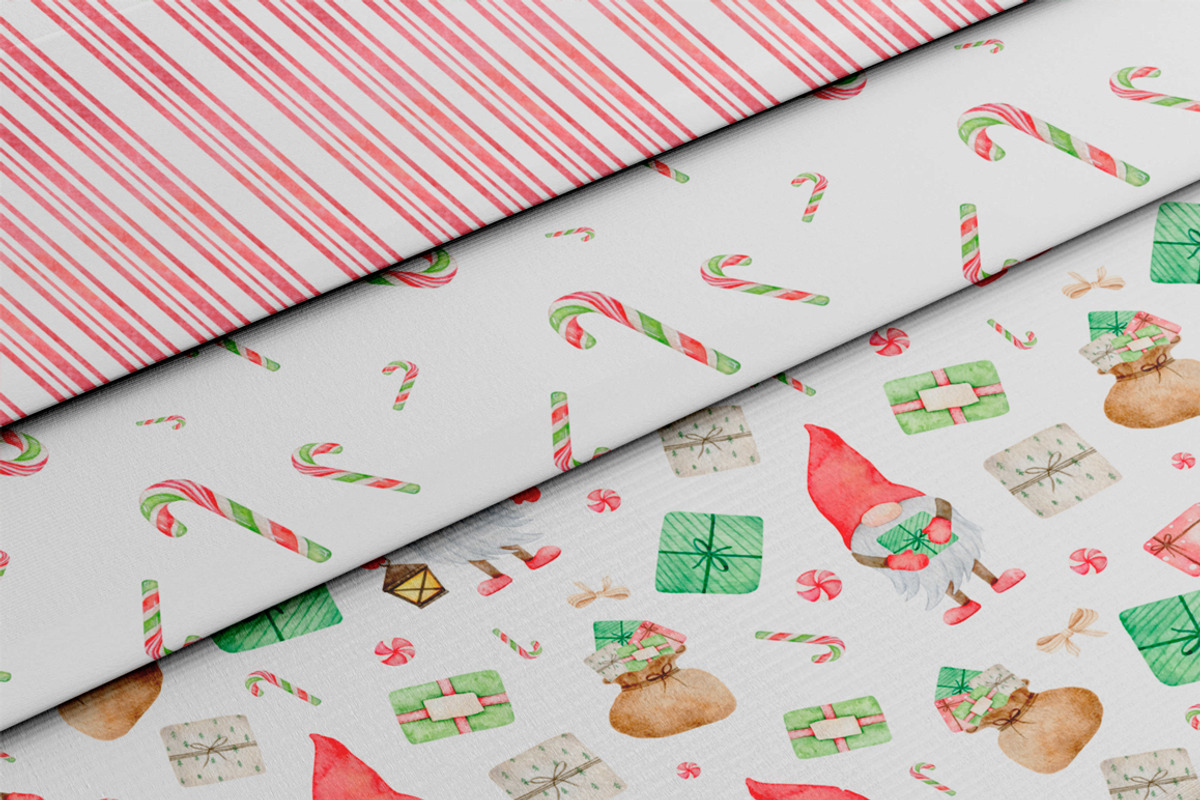 Watercolor Christmas Gnome Clipart, a Seasonal Illustration by Daryartsy (Photo 10 of 12)
