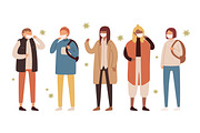 People wearing face masks, a Healthcare Illustration by Good Studio (Thumbnail 3 of 3)
