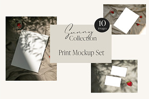 Sunny Collection Print Mockup Set, a Print Template by Delicate Mockup