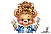 Bear with Leopard Bow PNG Bundle, a Graphic by Clipart Bloom (Thumbnail 6 of 12)