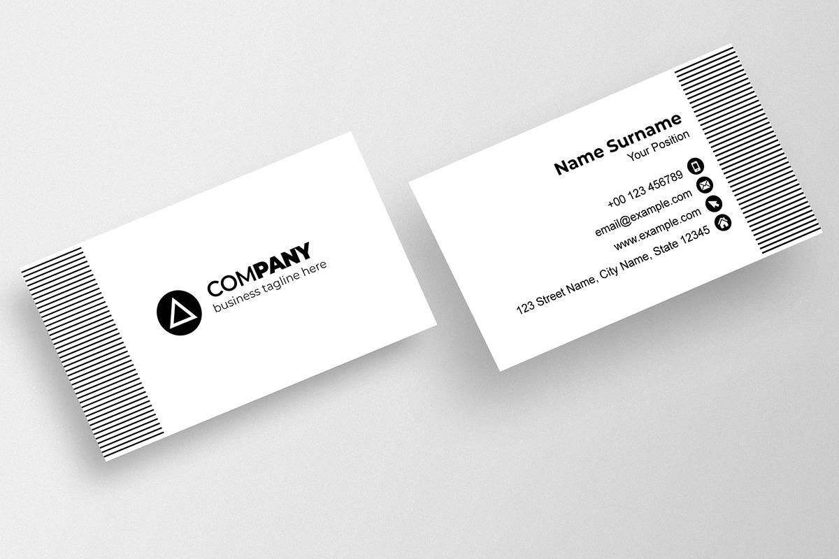 Minimal Business Card Design, a Business Card Template by MightyDesign (Photo 2 of 6)