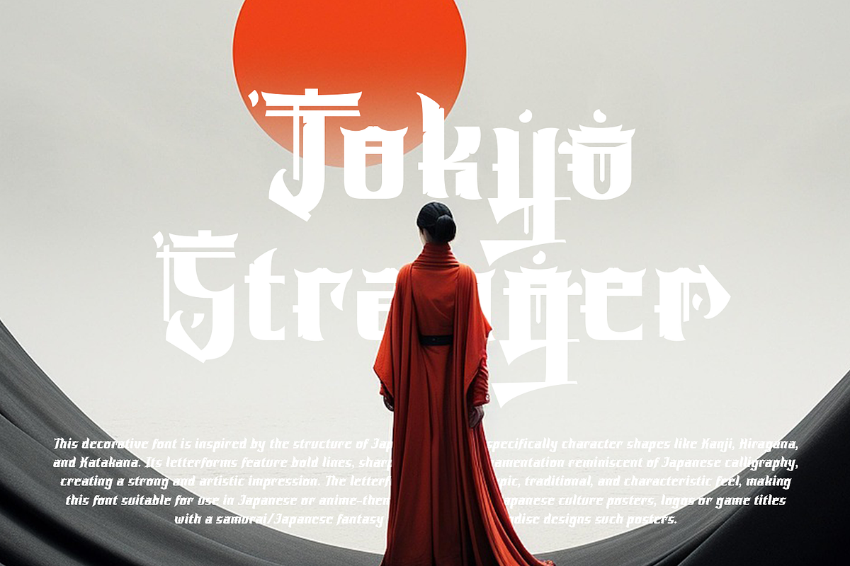 Kurotsyma - Japan Font Style, a Blackletter Font by TypeClassHeroes (Photo 4 of 10)