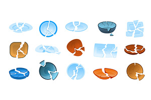 Broken dish. Shattered plate, an Illustration by Stock-Smart-Start
