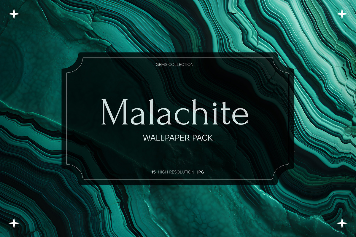 Malachite gemstone wallpaper pack, a Wallpaper Graphic by existacial (Photo 1 of 4)