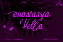 Anastasya vella - Script style font