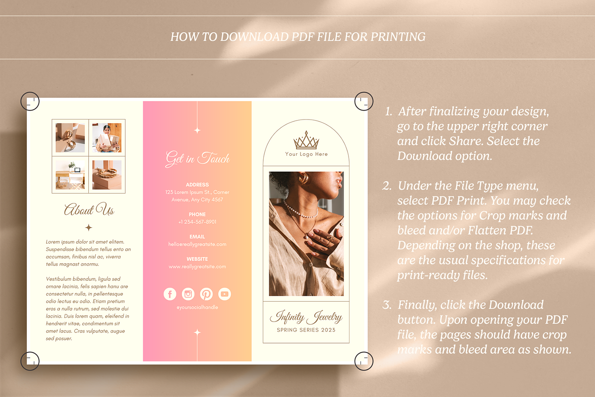 Luxury Boutiques Trifold Brochure, a Brochure Template by Creatif Foundry (Photo 4 of 6)