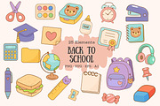 Back to School Clipart Set, an Education Illustration by Bielousova Art (Thumbnail 1 of 7)