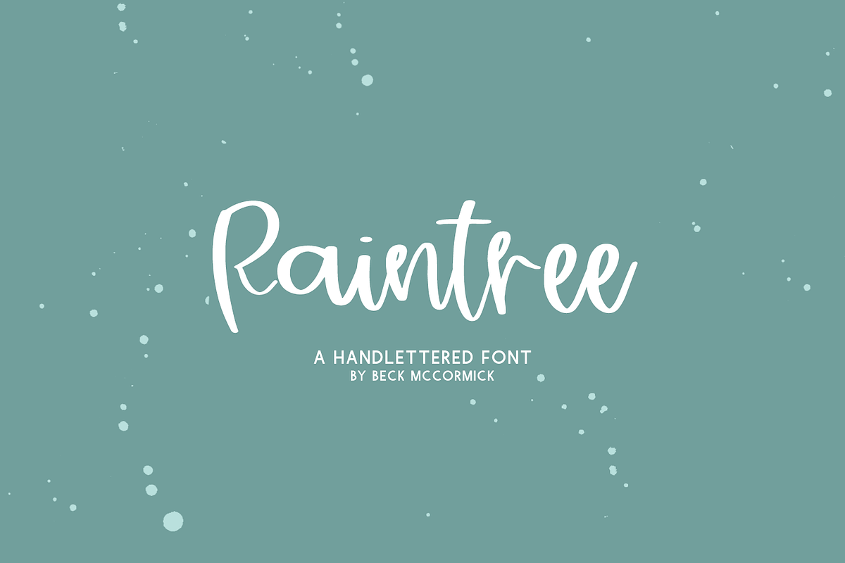 Raintree Script, a Handwritten Font by Beck McCormick (Photo 1 of 10)