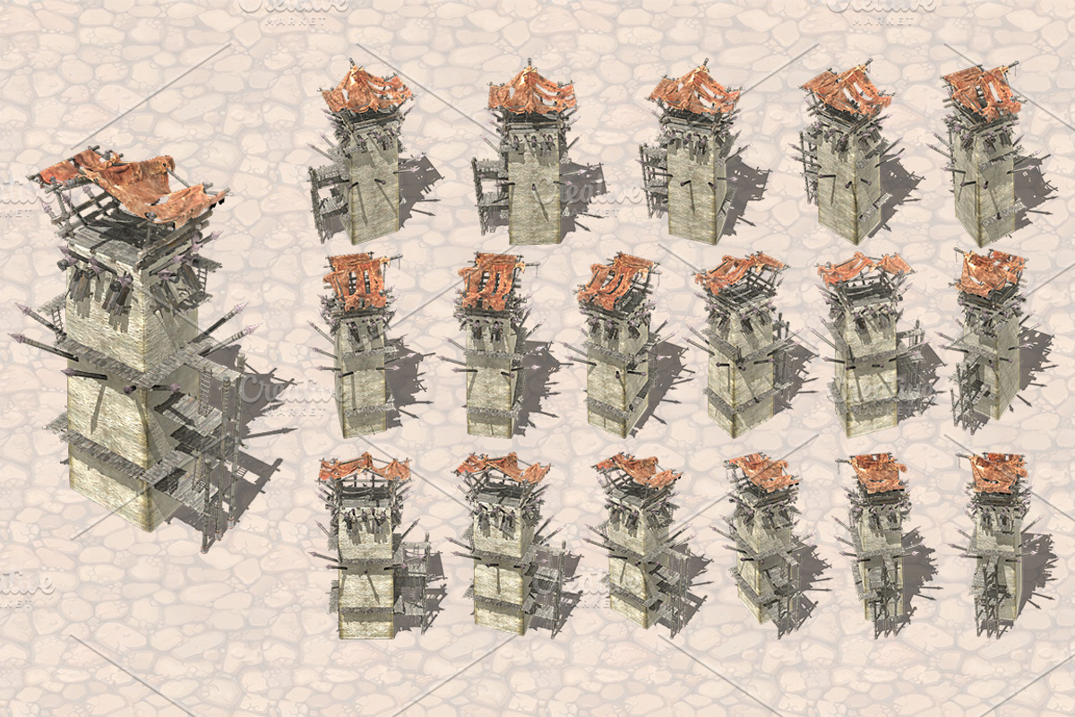 Isometric Ancient City Pack, an Object Graphic by Beatheart Creative Studio (Photo 4 of 77)