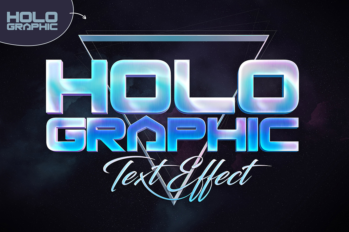 Holographic Text Effects, a Layer Style Add-On by Andrew Skoch Design (Photo 3 of 8)