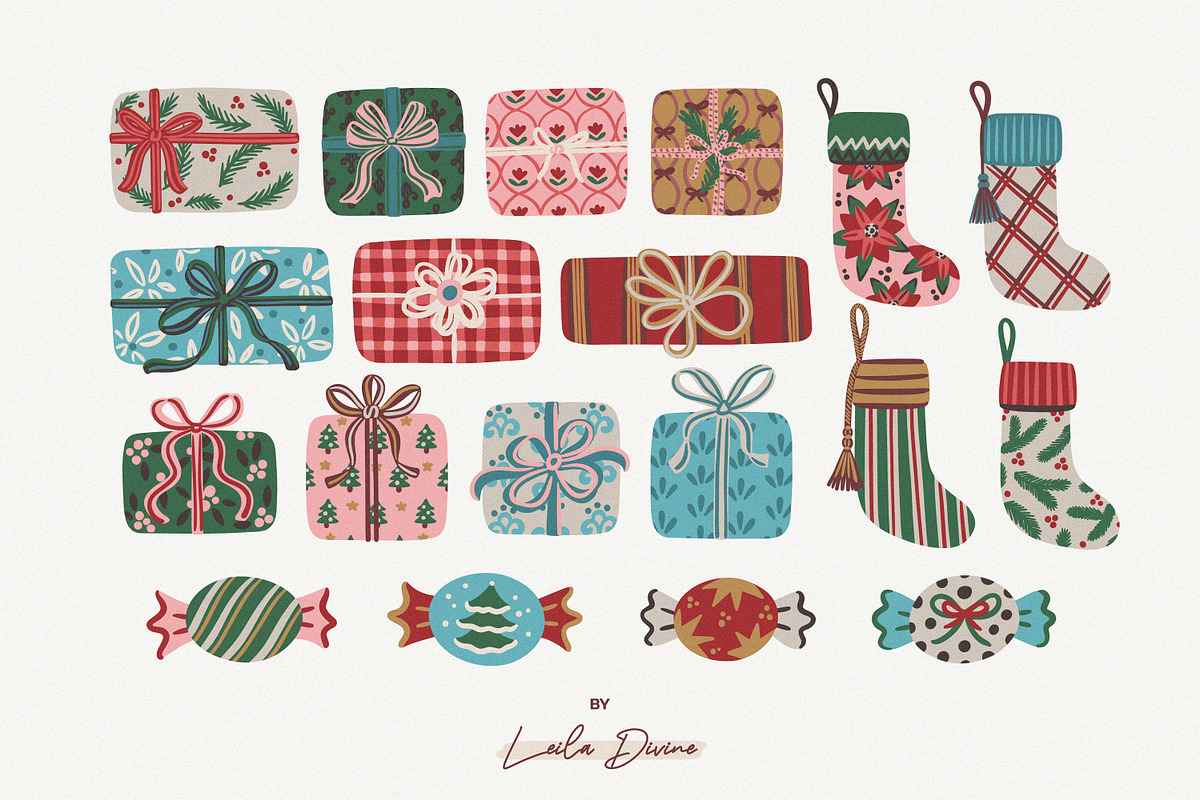 Hand Drawn Christmas Collection, an Object Graphic by Leila Divine (Photo 4 of 22)