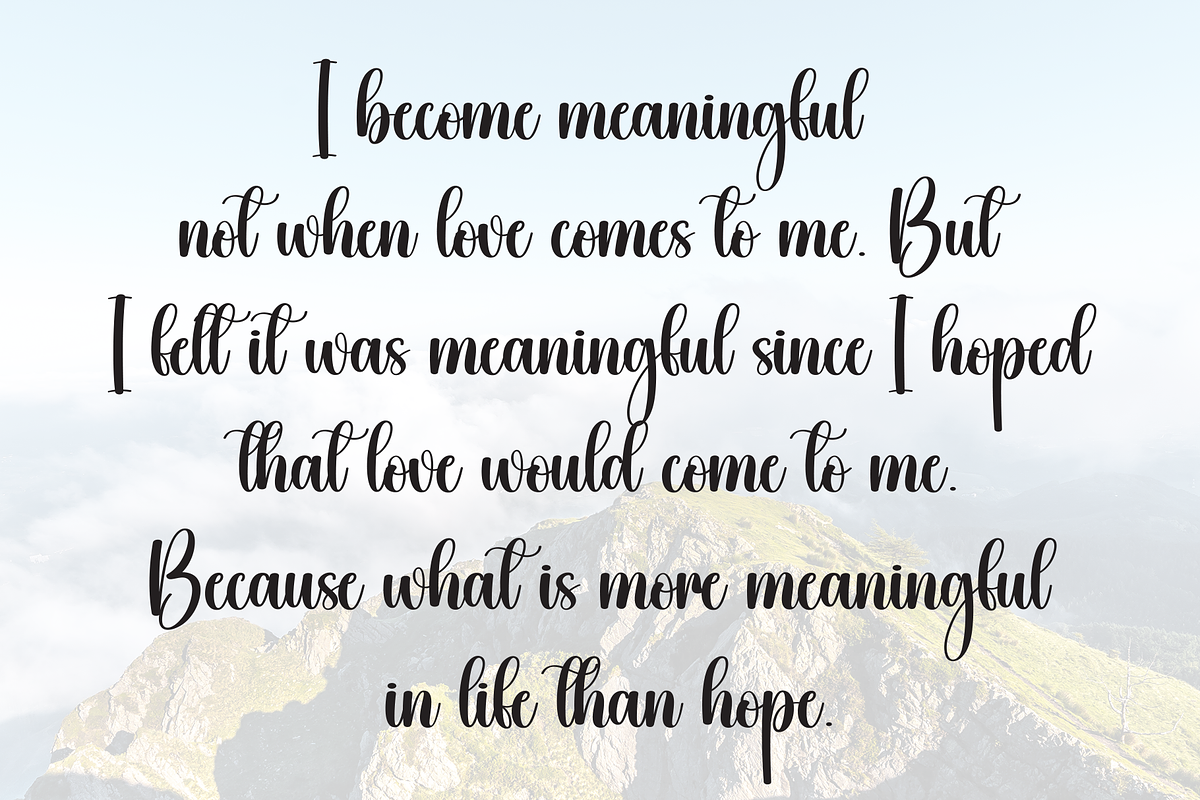 Cloudy | Script Font, a Handwritten Font by Scratchones (Photo 6 of 8)