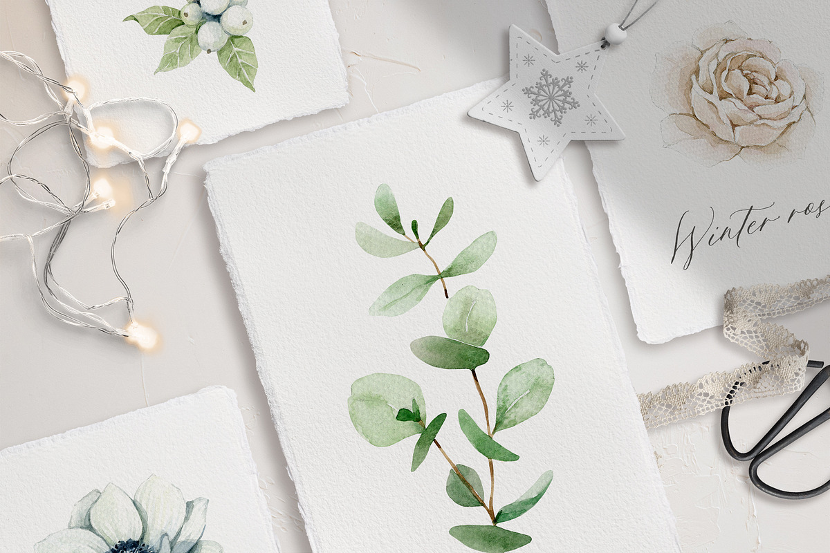Winter celebration - watercolor set, an Animal Illustration by long summer (Photo 15 of 19)