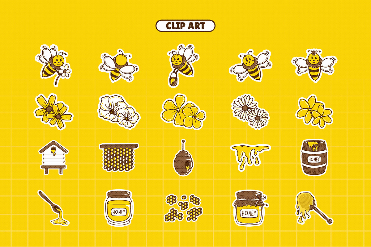 Bee Honey Illustration, an Object Illustration by Decoconio Design (Photo 2 of 6)