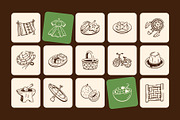 Hawaii Doodle Icon Set, an Outline Icon by Vectors Market (Thumbnail 5 of 8)