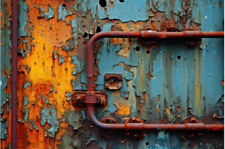 Rustic metal texture with peeling, a Background Photo by Ylivdesign