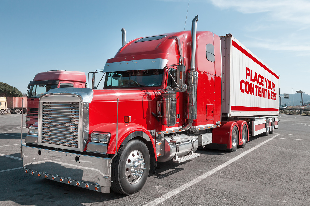 Truck Trailer Mockup Bundle #1, a Mockup by vraiana (Photo 11 of 26)