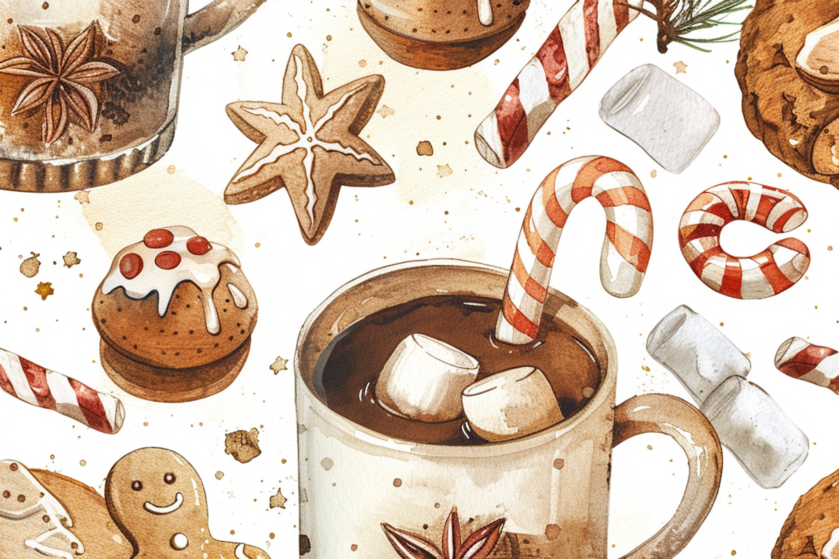 Cozy Coffee & Cookies Christmas, a Pattern Graphic by Printable Treasure (Photo 3 of 3)
