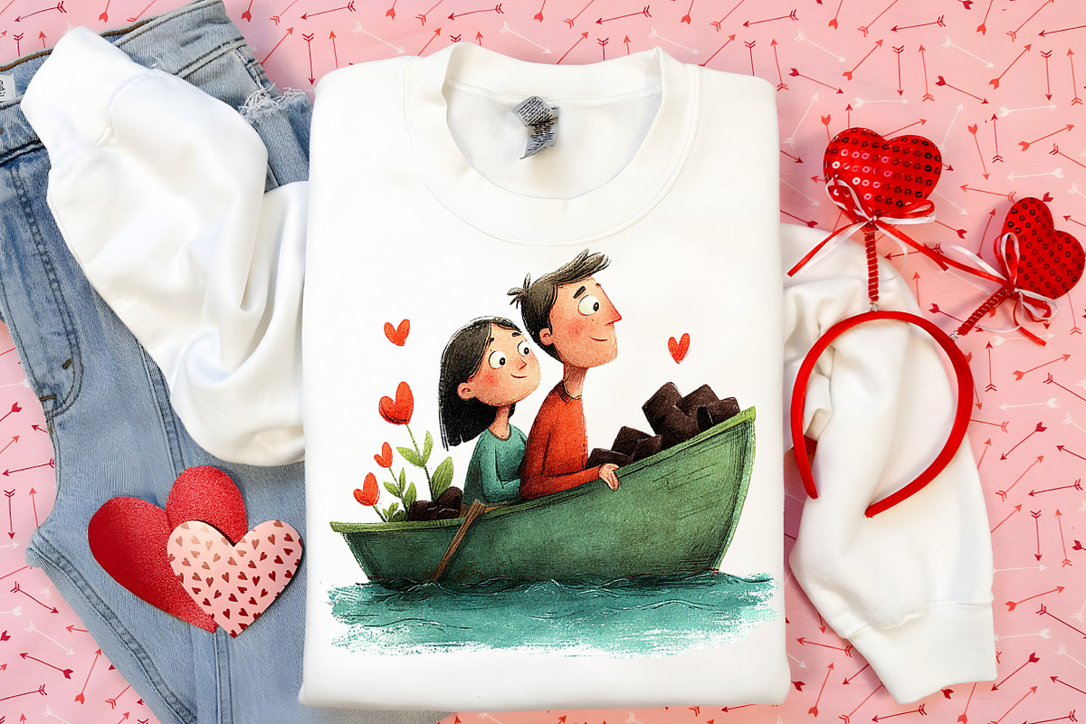 Funny Valentine’s Couples Clipart, an Illustration by Canvas Craft (Photo 5 of 6)