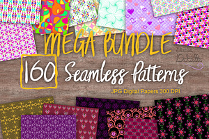 MEGA BUNDLE 160 Seamless Patterns