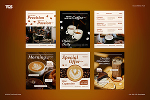 Coffee Shop Social Media Post Pack