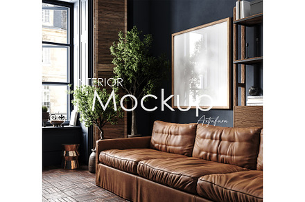 Frame mockup in home interior, a Household Mockup by Artjafara