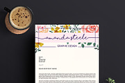 Floral Resume Template/CV template N, a Templates & Theme by Showy68 Template (Thumbnail 4 of 5)
