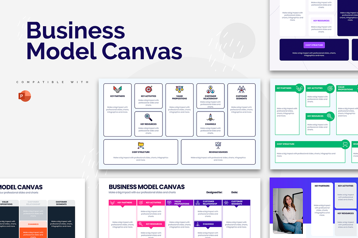 Business Model Canvas Powerpoint, a Presentation Template by Slidesmash ...