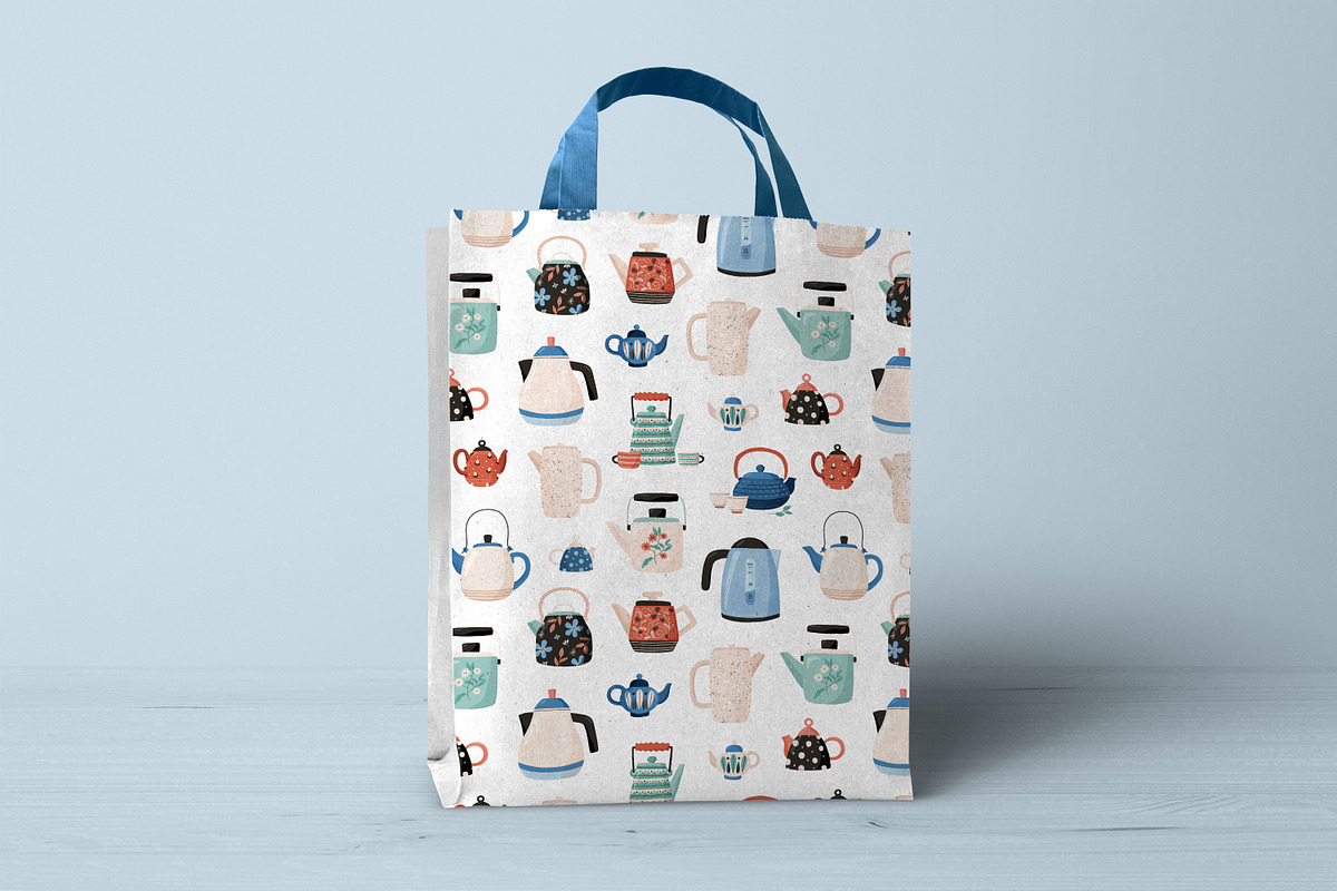 Teapots, kettles seamless patterns, a Pattern Graphic by Good Studio (Photo 5 of 5)