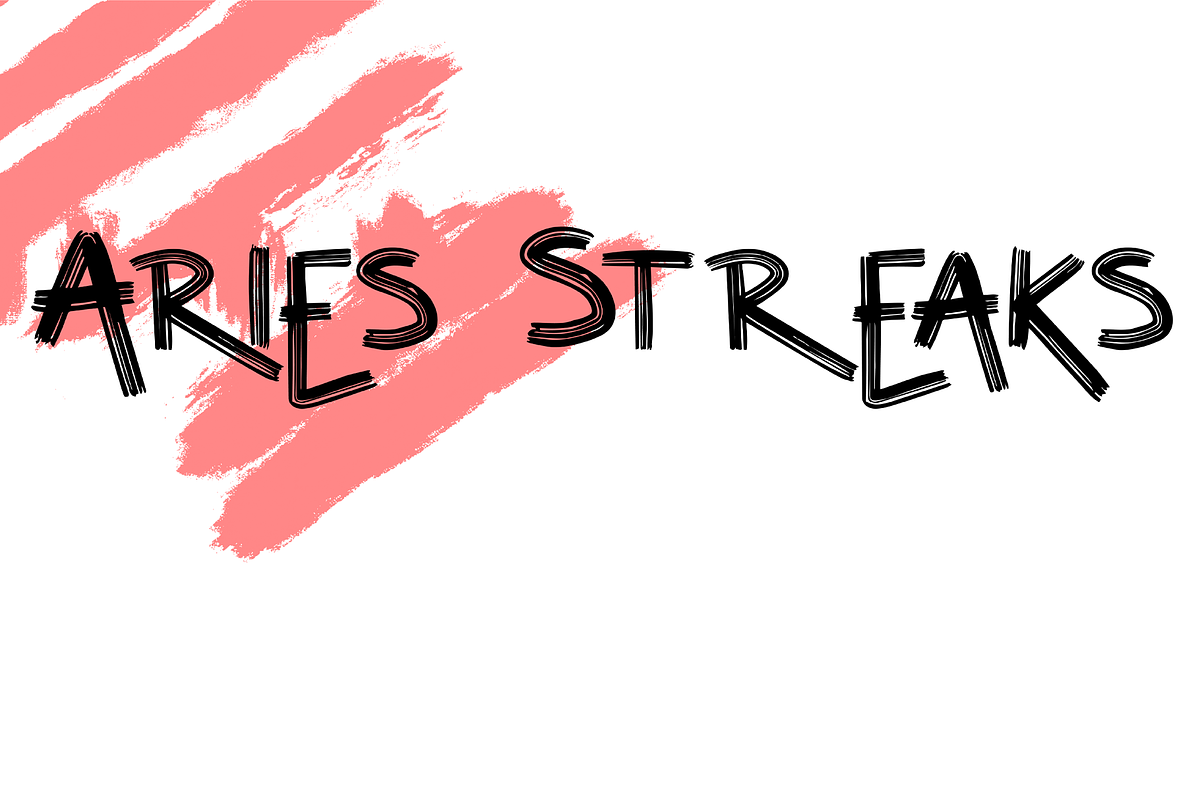 Aries Streaks Typeface, a Font by Rachel McBride Creative (Photo 1 of 8)
